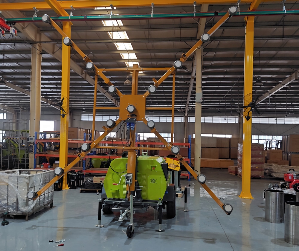 拖車式移動照明車 機場跑道關(guān)閉預(yù)警標志燈塔4TN4000B