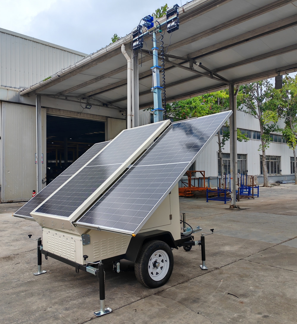 7米拖車(chē)式液壓自動(dòng)升降太陽(yáng)能移動(dòng)照明車(chē)4TNVE600